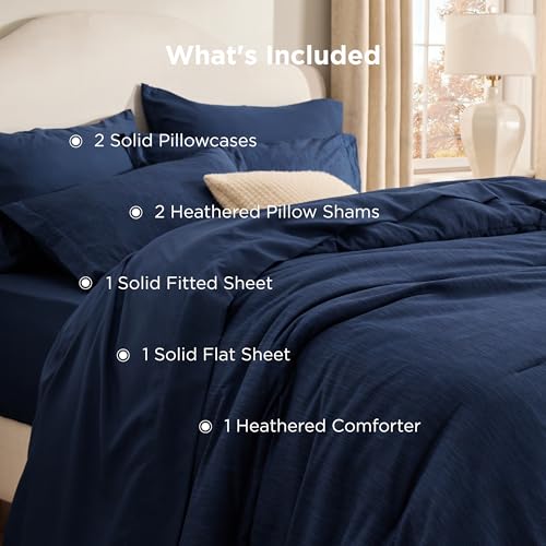 Queen Comforter Set Navy