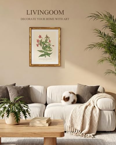 Gold Bamboo Framed Wall Art