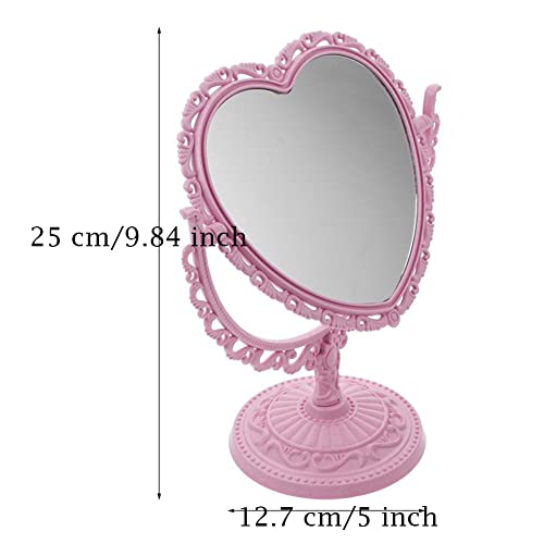 Heart Shaped Cosmetic Mirror