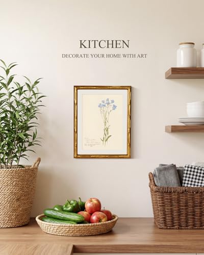 Gold Framed Bamboo Wall Art