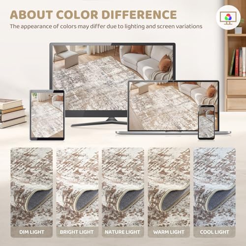 3x5 Area Rug Living Room Rugs (14.1 Sq Ft)