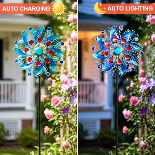 Solar Wind Spinner with Glass Ball