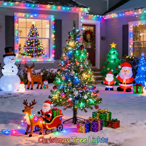 Connectable 91.5ft 250 LED Multicolor Christmas Lights Indoor (91.5 Foot)
