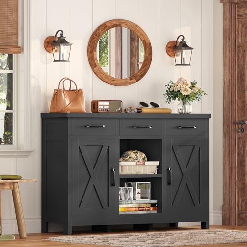 Coffee Bar Cabinet with 3 Drawers