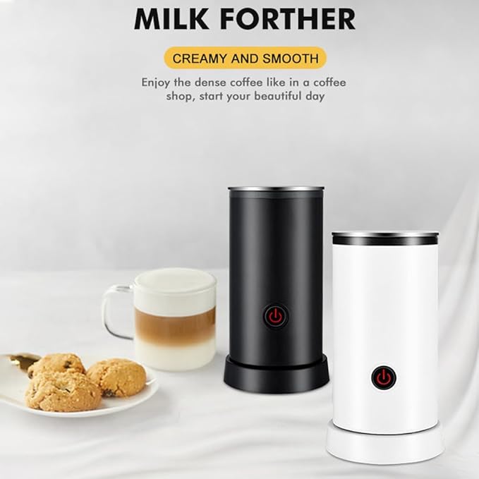 Matybobe Electric Milk Frother 4-in-1 600W 240ml/8.12oz Hot and Cold Milk Foamer Silent Operation Anti Slip Stainless Steel Milk Steamer for Latte Cappuccinos Macchiato Hot Chocolate Milk