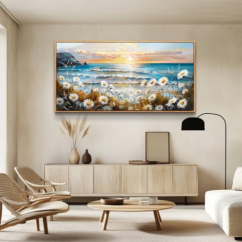 Large Canvas Wall Art For Restaurant Wall Decor For Living Room Farmhouse Bedroom Office Decor Flowers Marine Landscape Painting Print Modern Artwork Home Decoration Easy Hanging 30x60 In