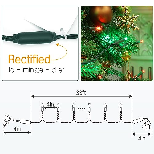 5MM Wide Angle Christmas Lights Red & Green