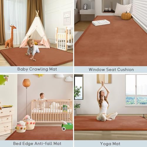 Baby Play Mat for Floor Nursery Muscle Mat Area Rug Playroom Rug 79x158" Elastic Foam 1.3" Thick Crawling Mat for Babies