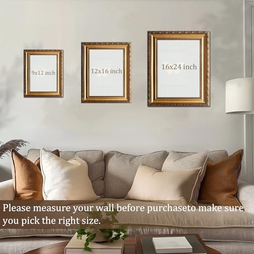 Vintage Gold Framed Wall Art for Home Decor