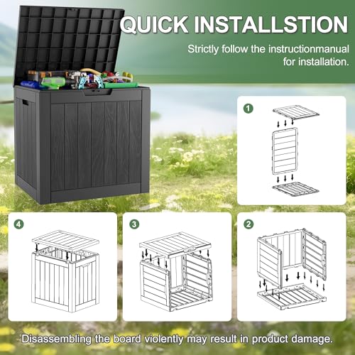 32 Gallon Outdoor Storage Box 2 Pack All