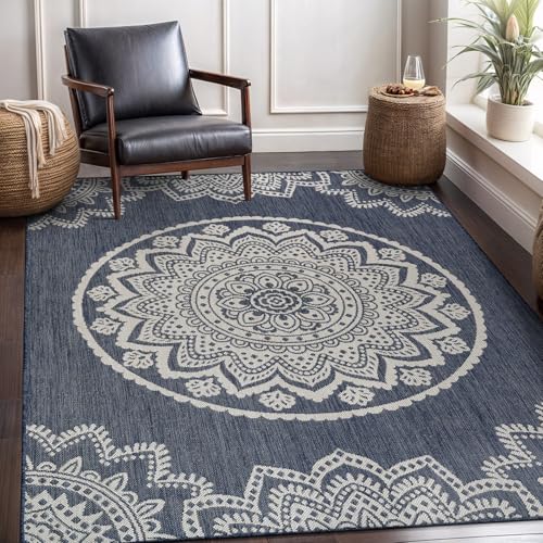 Outdoor Rug 6x9 Modern Area Rugs for Indoor and Outdoor Patios and Porches