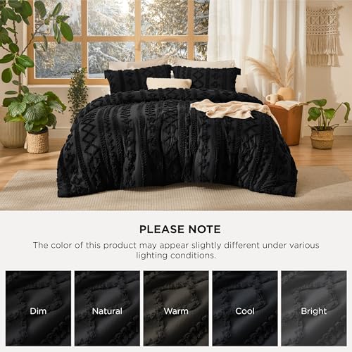 Tufted Boho Comforter Set Oversized King