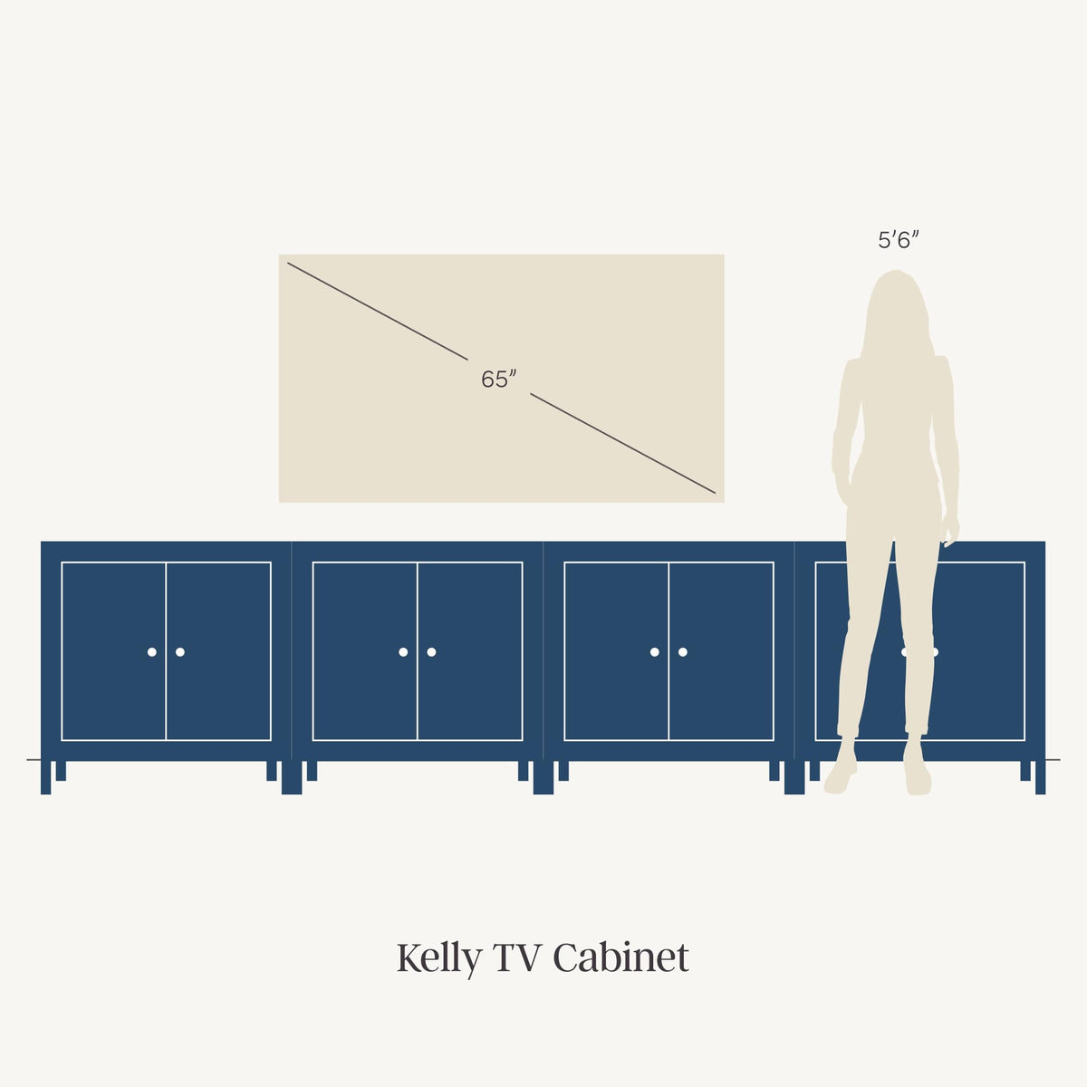 Kelly Mid Century Style Credenza with Geometric Carved Doors (4 Count)
