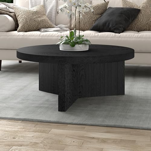 36" Scandinavian Fluted Coffee Table