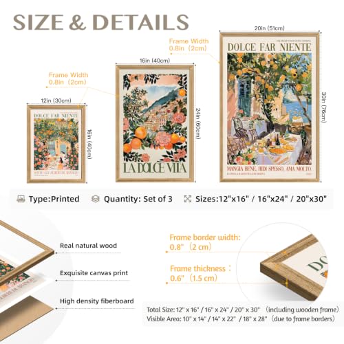 Italy Travel Wall Art set of 3 (3 Count)
