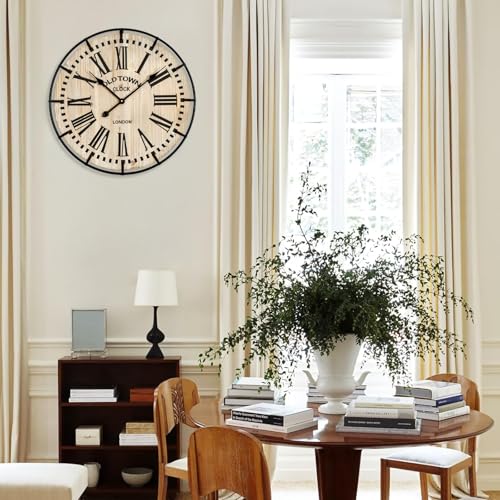 Rustic Farmhouse Wall Clock 24 Inch