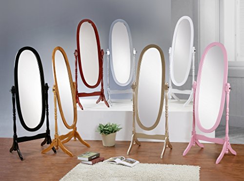 Traditional Queen Anna Style Wood Floor Cheval Mirror