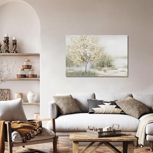 Canvas Wall Art Decor Large Wall Art Pictures for Living Room Canvas Art Wall Decor Landscape Natural Wall Art Decor Artwork for Walls Vintage Tree Wall Art Prints 32" X 48" for Bedroom Office Kitchen