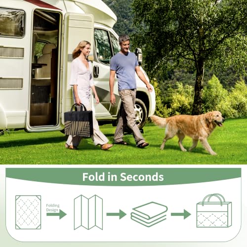 Outdoor Rug Waterproof Plastic Rugs for Patio (100 Sq Ft)