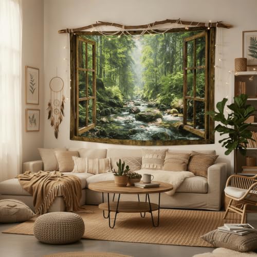 Window Forest Tapestry 80x60 Inch