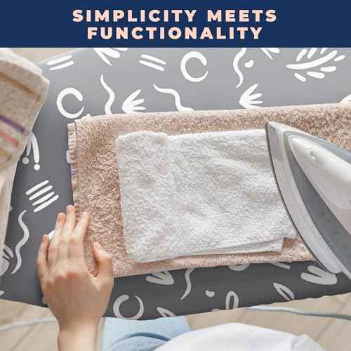 Ironing Board Cover and Pad Extra Thick Heavy Duty Padded Multiple Layers Silver Coated Ironing Board Cover