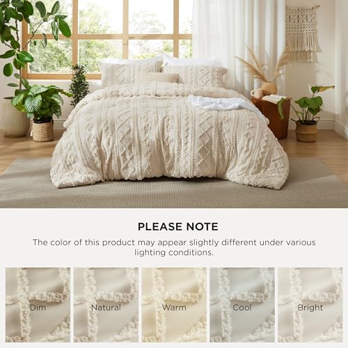 Tufted Boho Comforter Set Oversized Queen