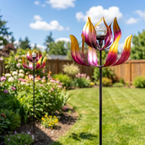 Solar Wind Spinners Outdoor for Yard and Garden