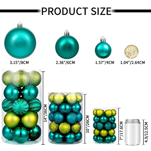24ct Green Christmas Ornaments for Tree Decorations (24 Count)