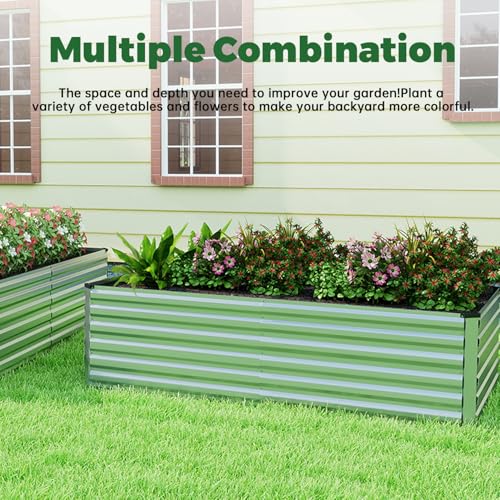 6x3x3ft Outdoor Metal Raised Garden Bed