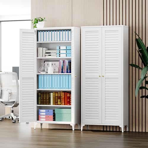 Metal Kitchen Pantry Cabinet with 2 Doors