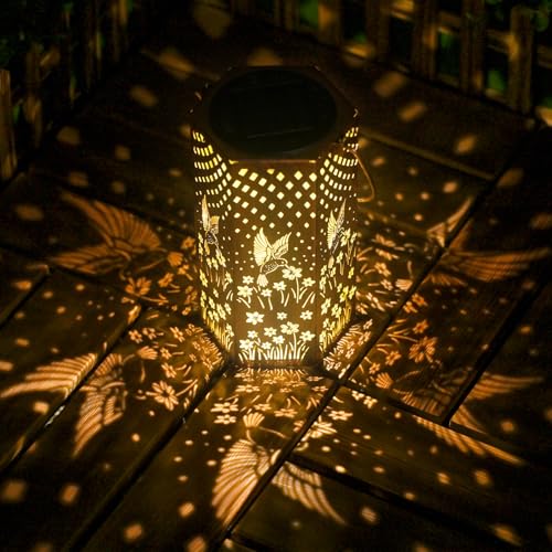 Hummingbird Solar Lantern 2Pack Gifts for Women Mom Grandma