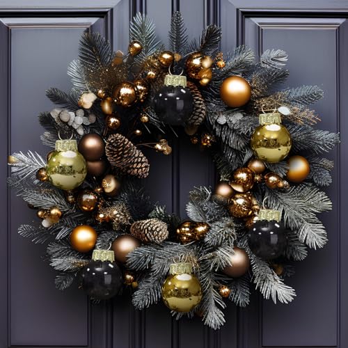 32 Pcs 1'' Mini Glass Christmas Ornament (32 Count)