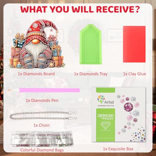Gnomes Diamond Art Hanging Kits for Adult