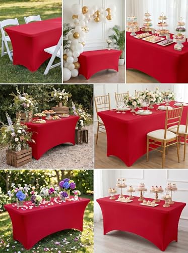 Spandex Table Cloth 2 Pack [8FT (2 Count)