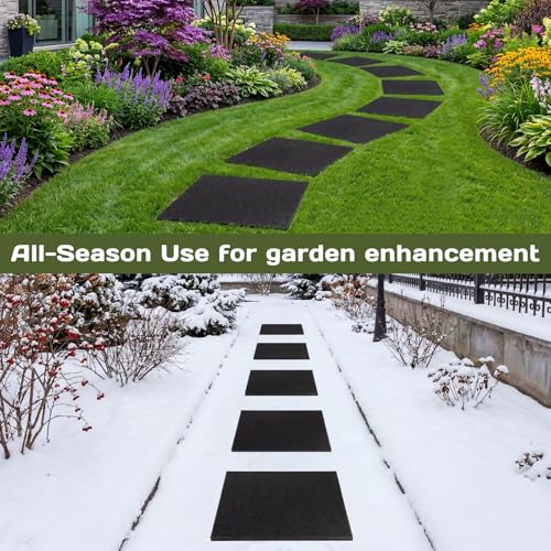 8 Pcs Rubber Stepping Stones Outdoor 12 x 12 Inch (8 Count)