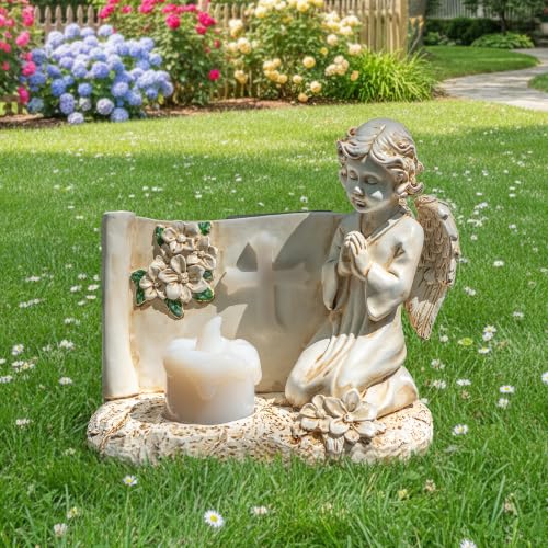 Solar Angel Statue Lights for Cemetery & Garden Memorial with LED Lights Gift for Loss of Loved