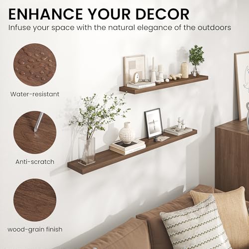 24 Inch Floating Shelves for Wall (2 Count)