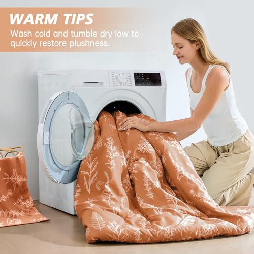 Burnt Orange Bed in a Bag Queen 7 Pieces