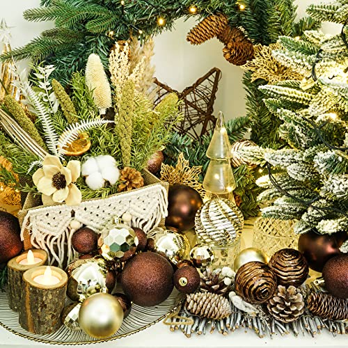 24ct Christmas Ball Ornaments Shatterproof Xmas Tree Hanging Balls Decorations Perfect for Holiday Wedding Christmas Decor (24 Count)