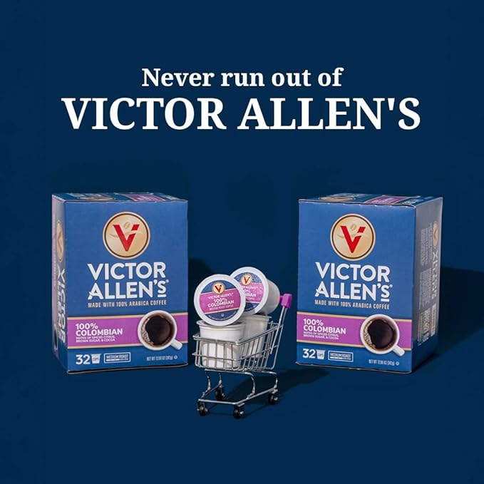 Victor Allen's Coffee Variety Pack (Morning Blend, Donut Shop Blend, and French Roast), 32 Count, Single Serve Coffee Pods for Keurig K-Cup Brewers