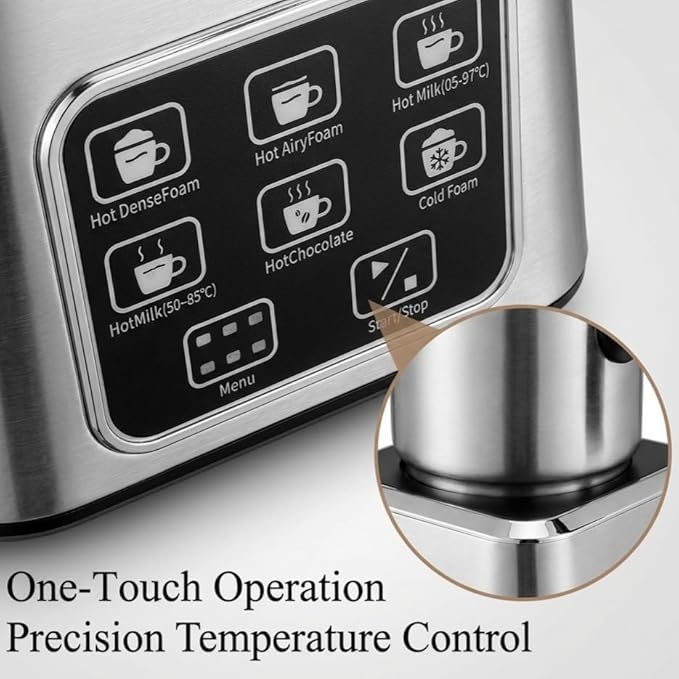 Pleriadon Electric Milk Frother & Steamer β Perfect for Coffee, Lattes, and Hot Chocolate at Home