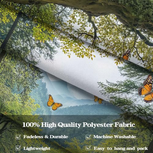 Green Nature Forest Tapestry 80x60 Inch