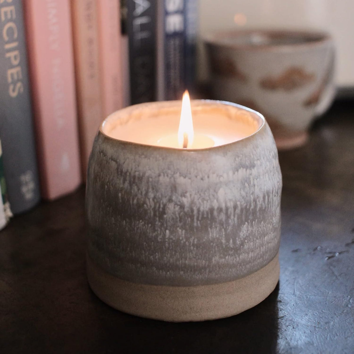 The Growing Candle, Sandalwood & Vanilla Scented, 10oz Ceramic Pot, Aromatherapy Candles for Home, 100% Soy, Greta