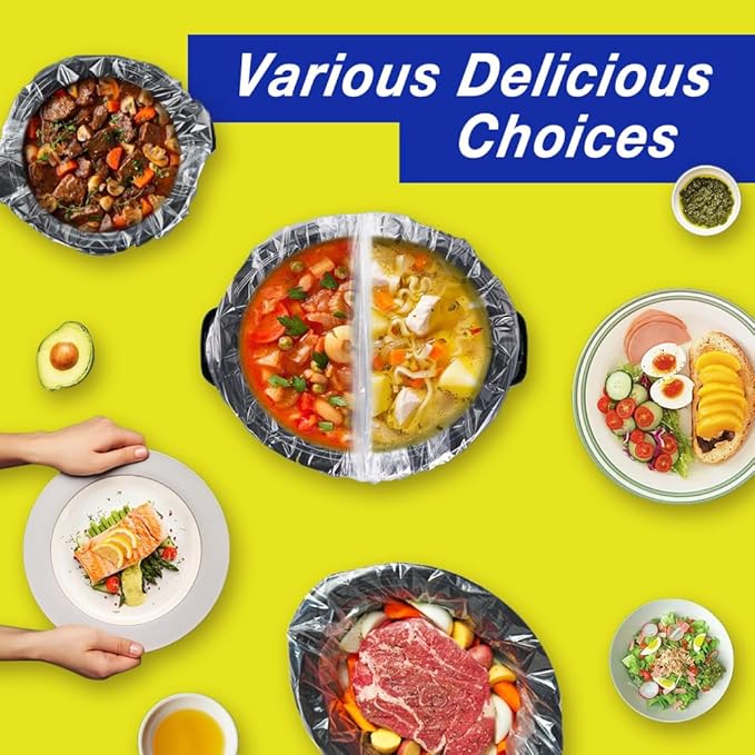 Slow Cooker Liners,1-3 Quart Cooking Bags Small Size 11"x 16", Disposable Slow Cooker Bags Oval For Crock Pot 20PCS