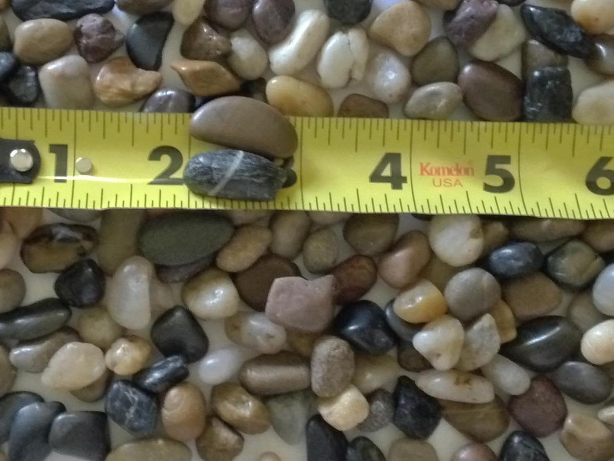 Voulosimi River Rock Stones, Natural Decorative Polished Mixed Pebbles Gravel,Outdoor Decorative Stones for Plant Aquariums, Landscaping, Vase Fillers (6 LB, Mixed Colors)