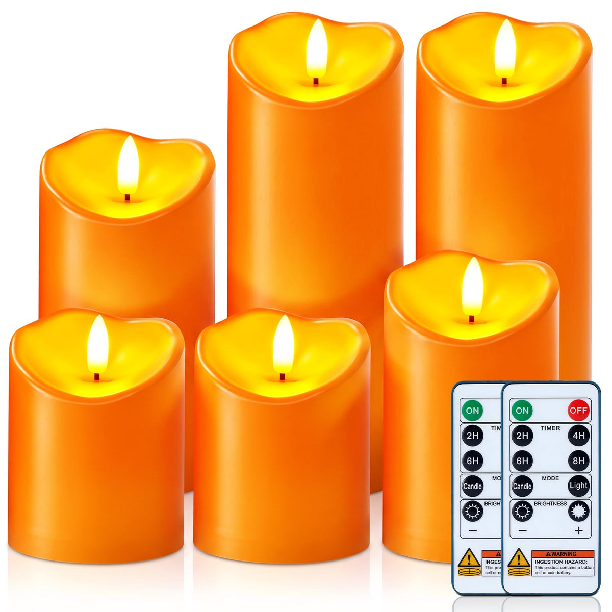Halloween Orange Waterproof LED Candles