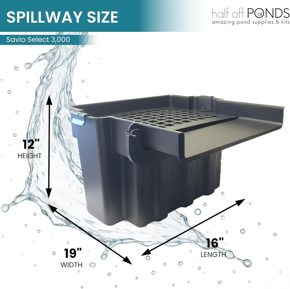 HALF OFF PONDS Savio Select 3,000 GPH Submersible Pump Pond Kit with 15' x 25' EPDM Rubber Pond Liner, UV Clarifier for Water Garden & Koi Pond