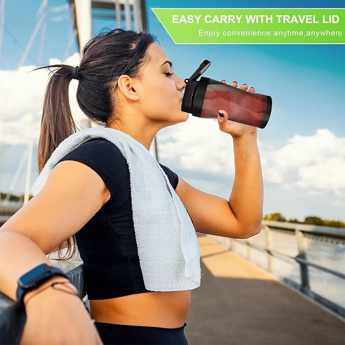 Portable Blender: 360W High-Power Motor, 6000mAh Long-Lasting Battery, 23oz Travel Smoothie Maker with Anti-Jam Blade, BPA-Free for Shakes & Ice Crushing,Fresh Fruit Juice/Smoothie, Home Use 【Black】