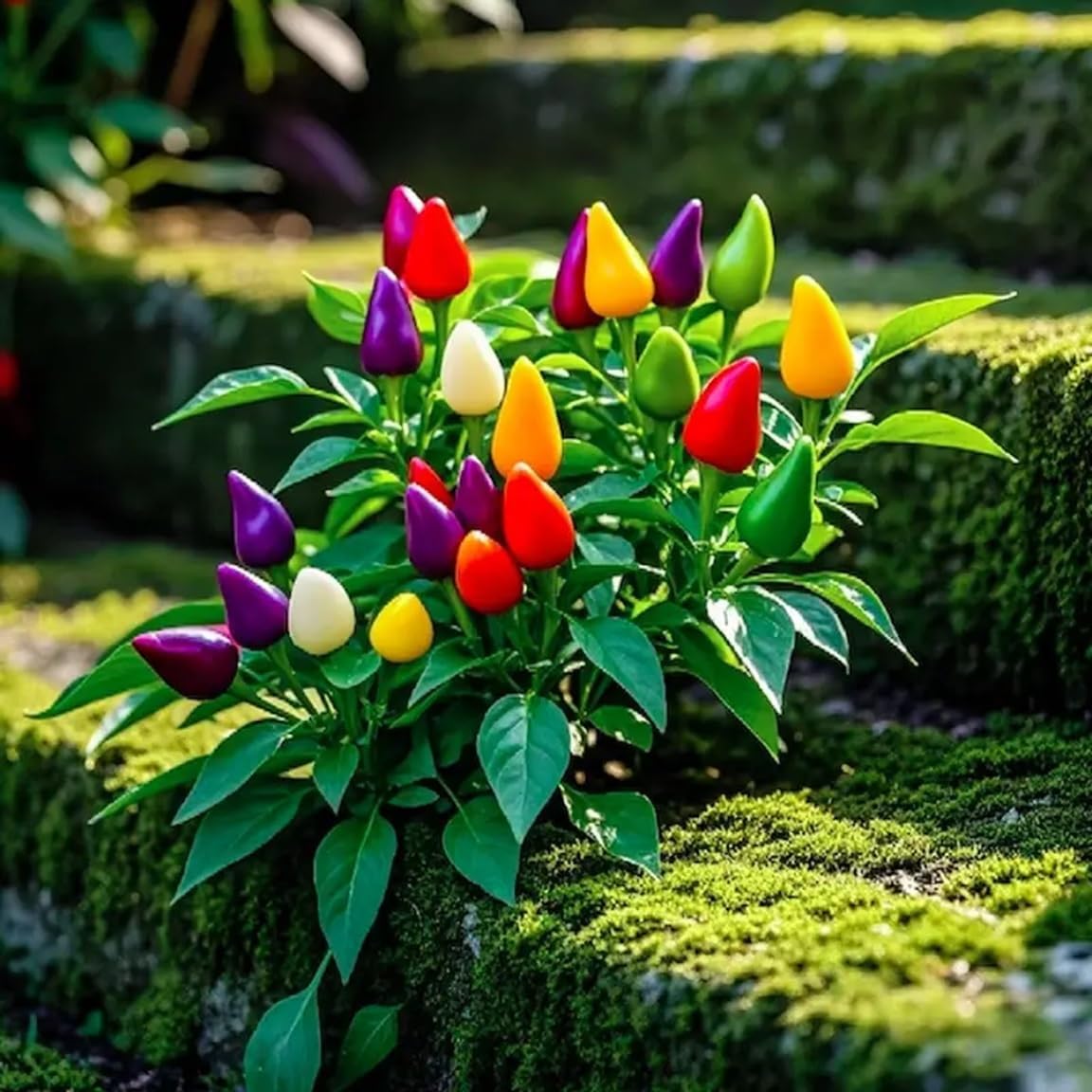 Five Color Pepper Plant Seeds for Planting - 30 Seeds per Packet - Fun to Grow and Tasty to Eat