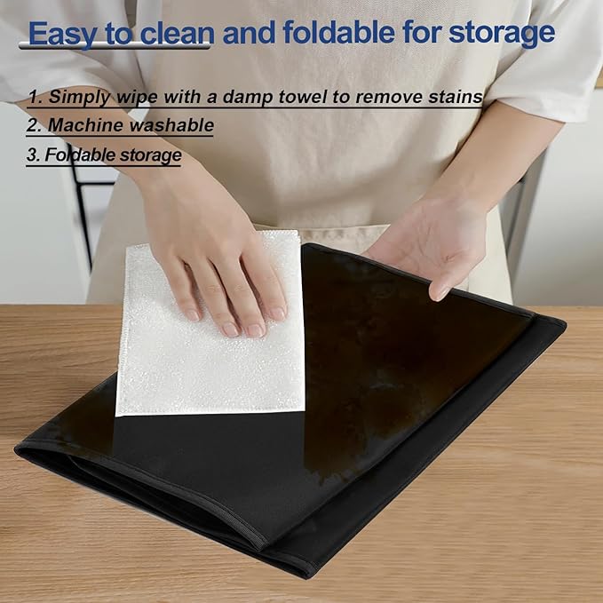 Cover for Bella 2 Slice Slim Toaster, 2-Slice Toaster Cover, Waterproof Heat-Resistant Dust-proof Toaster Cover Case Heavyweight Thickened Toaster Dust Cover with Handle (Only Cover-Black)